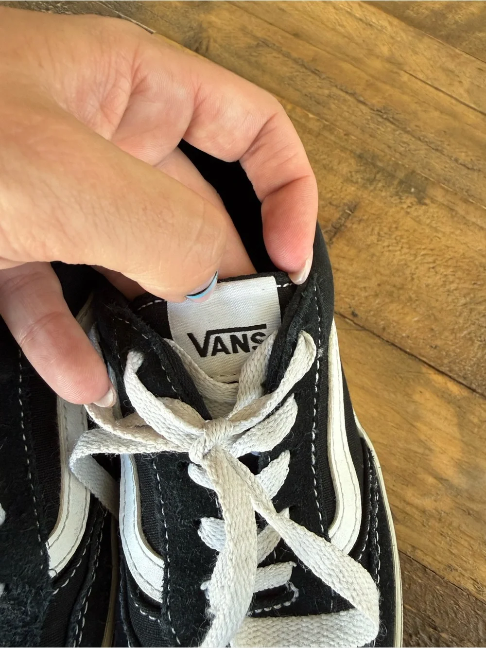 Vans Kids Black and White Old Skool Lace-Up Sneakers